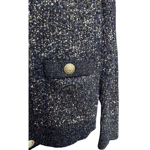 L’AGENCE Jinny Sequin Cardigan in Champagne Sequins – Size Small NWT - Picture 10 of 16
